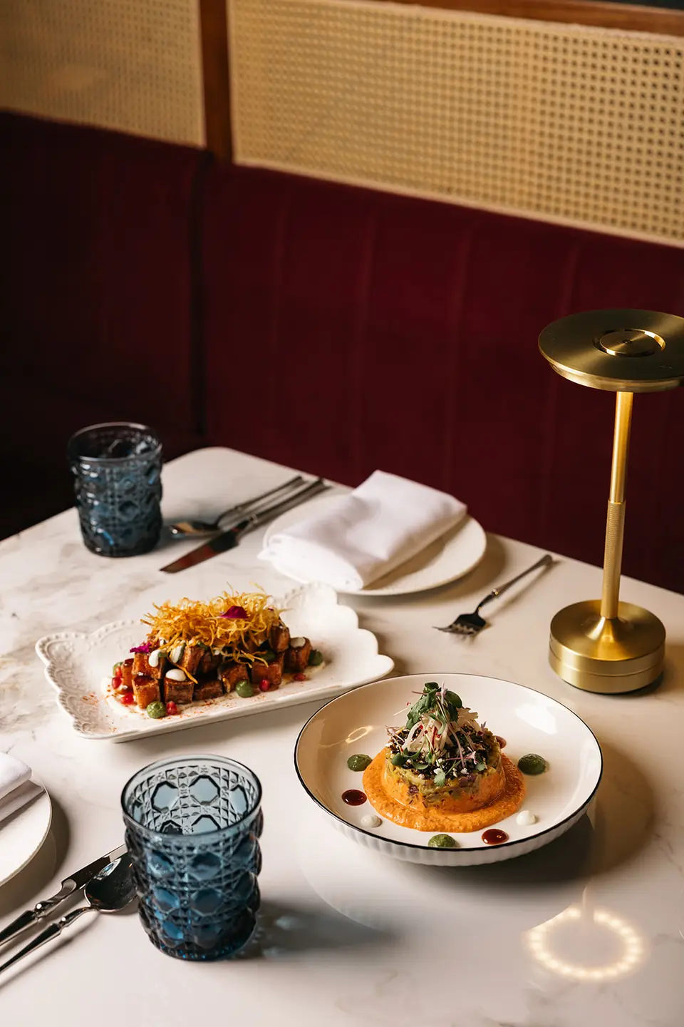 Fresh ingredients used in Aangan Toronto's Indian cuisine